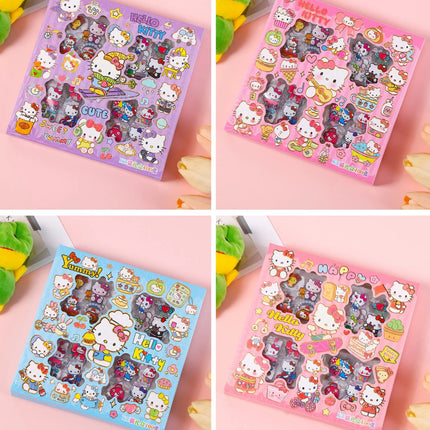 Cute Aesthetic: Kawaii Hello Kitty Sticker Box Set – 100 Sheets Decorative Anime Journaling & Scrapbooking Stickers