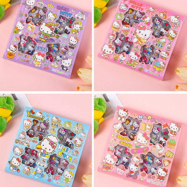 Cute Aesthetic: Kawaii Hello Kitty Sticker Box Set – 100 Sheets Decorative Anime Journaling & Scrapbooking Stickers