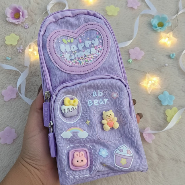 Cute Happy Time Stationary Pouch