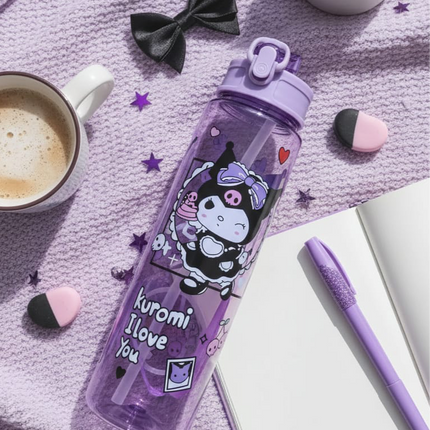 Kuromi bottle with strap