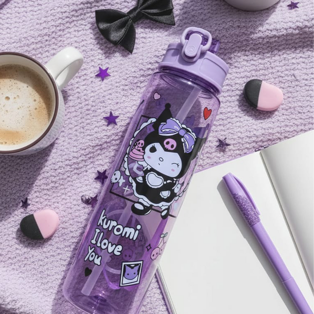 Kuromi bottle with strap
