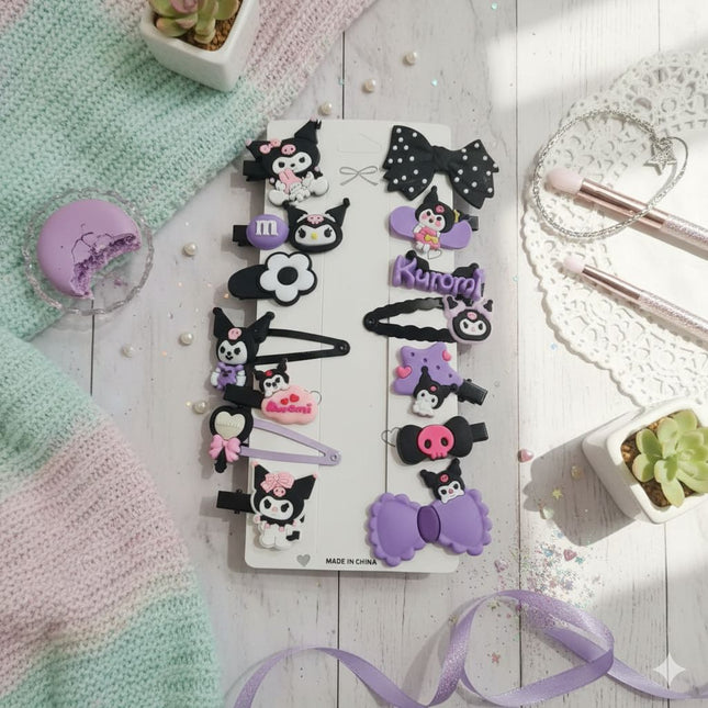 Kuromi Hair Clip Set