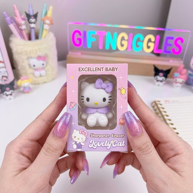 Cute Kawaii Sanrio Hello Kitty 2-in-1 Pencil Sharpener & Eraser