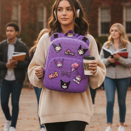 Kawaii Kuromi Backpack with Charms