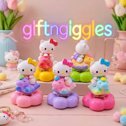Cute Sanrio Hello Kitty Riding Unicorn Cloud Car Dashboard Ornament