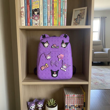 Kawaii Kuromi Backpack with Charms