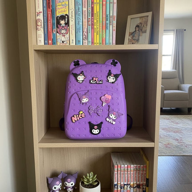 Kawaii Kuromi Backpack with Charms