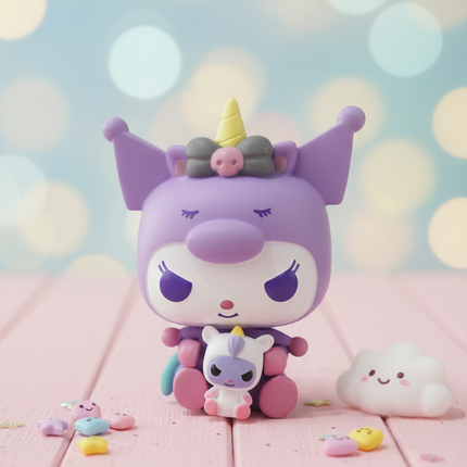 Kuromi Collectible Figure – Cute Sanrio Figurine for Desk & Room Decoration