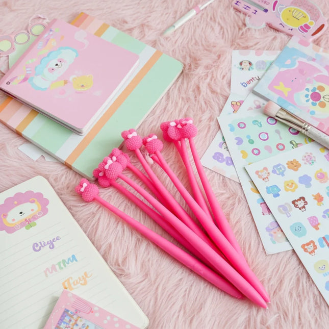 Teddy Studded Jiggly Pens