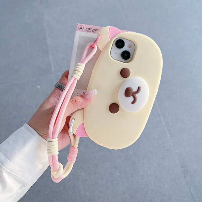 Bear Faced Silicone Case with Strap
