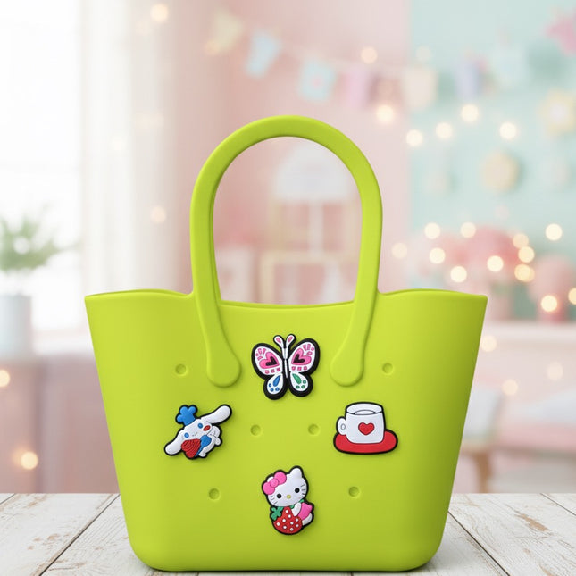 Silicone Basket With Detachable Charms