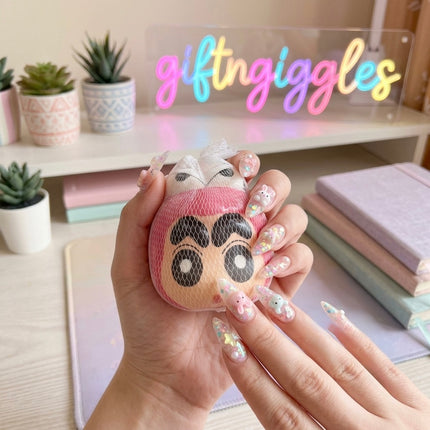 Cute Shinchan Cosplay Character Squishy Toy – Slow Rising Stress Relief & Kawaii Desk Decor