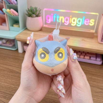 Cute Shinchan Cosplay Character Squishy Toy – Slow Rising Stress Relief & Kawaii Desk Decor