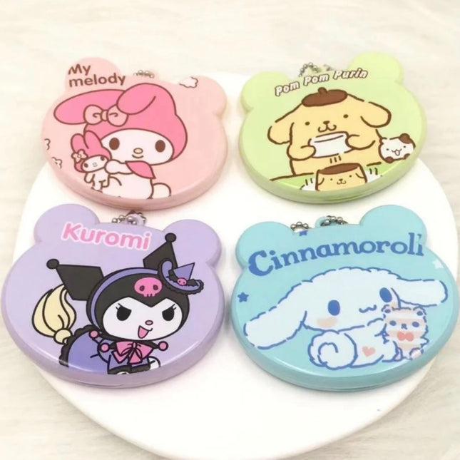 Kawaii Portable Mirror & Comb Set – Cute Travel Makeup Accessory for Girls
