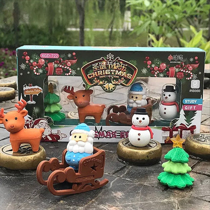 Christmas Erasers Gift Set