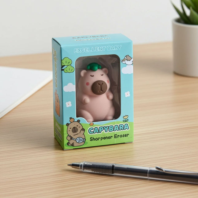 Capybara 2 in 1 eraser cum sharpener
