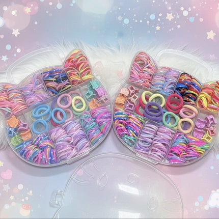 Multi Coloured Rubber Band With Hello Kitty Case