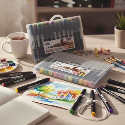Vibrant 24 coloured marker set