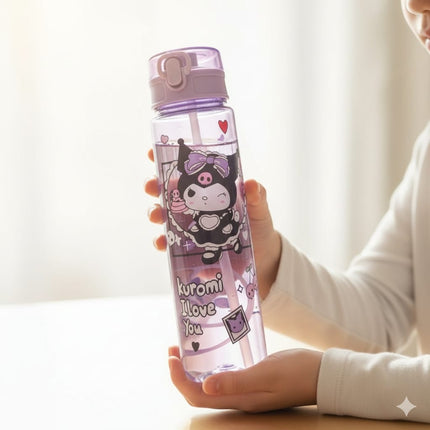 Kuromi bottle with strap