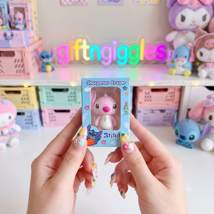 Cute Disney Stitch 2-in-1 Pencil Sharpener & Eraser Set