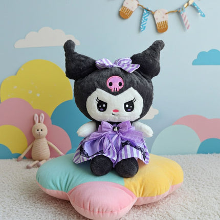 Big Kuromi plushy toy with blanket - soft & furry