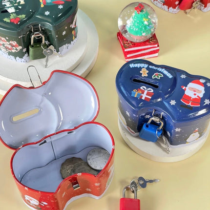 Christmas Dual Heart Piggy Bank