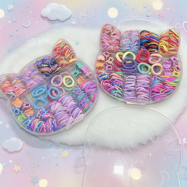 Multi Coloured Rubber Band With Hello Kitty Case
