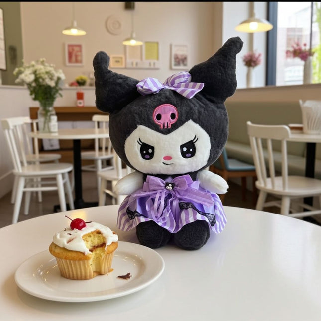 Big Kuromi plushy toy with blanket - soft & furry