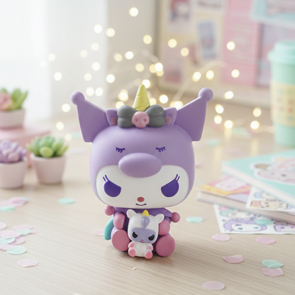 Kuromi Collectible Figure – Cute Sanrio Figurine for Desk & Room Decoration