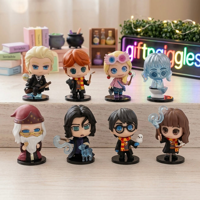 Cute Mini Harry Potter Character Collectible Figurines (Set of 8)
