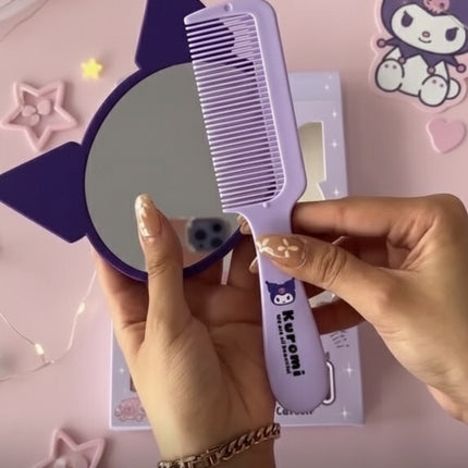 Kuromi Mirror With Comb