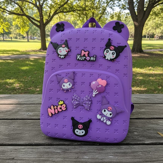 Kawaii Kuromi Backpack with Charms
