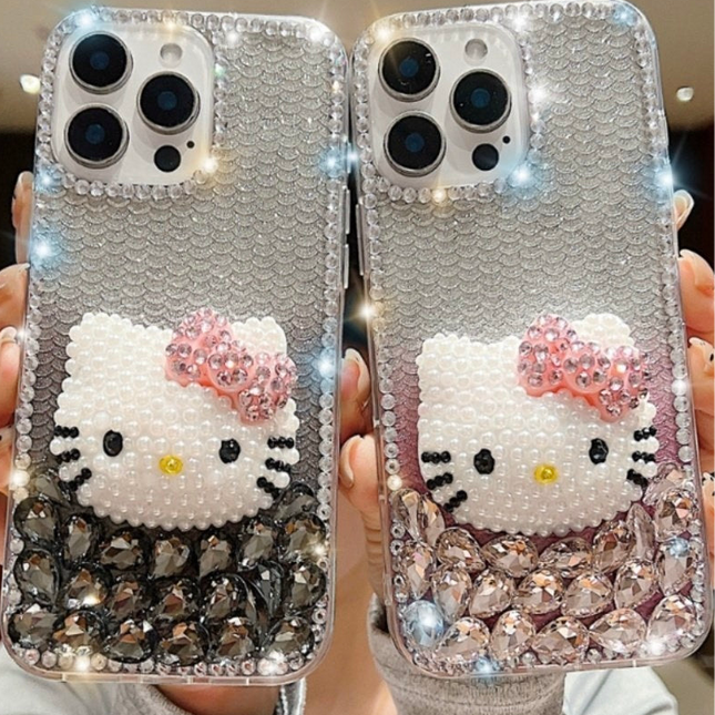 Hand made 3D Pearl Kitty Case