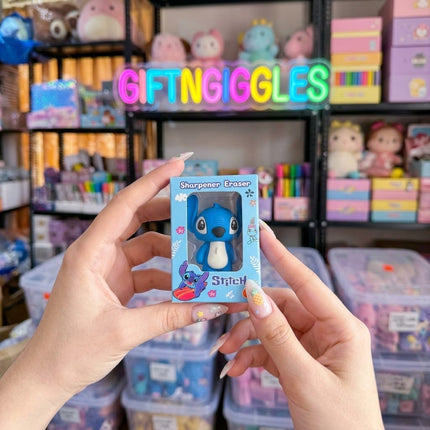 Cute Disney Stitch 2-in-1 Pencil Sharpener & Eraser Set