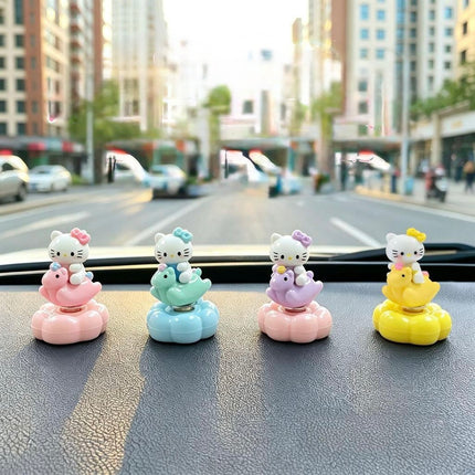 Cute Sanrio Hello Kitty Riding Unicorn Cloud Car Dashboard Ornament