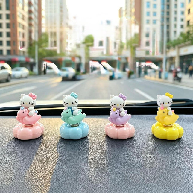 Cute Sanrio Hello Kitty Riding Unicorn Cloud Car Dashboard Ornament