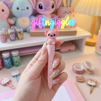 Cute Stitch 2-in-1 Pencil Cap Eraser  for School & Office Stationery