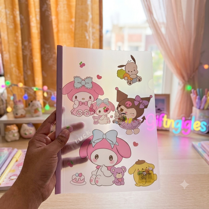 Cute Kawaii Sanrio Character A4 Clear Document Folder Sleeve