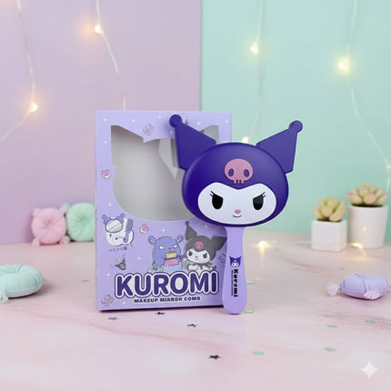 Kuromi Mirror With Comb