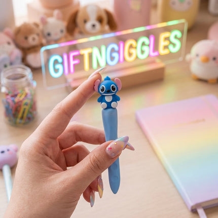 Cute Stitch 2-in-1 Pencil Cap Eraser  for School & Office Stationery