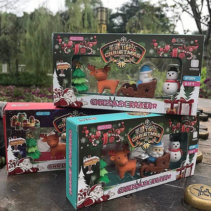 Christmas Erasers Gift Set