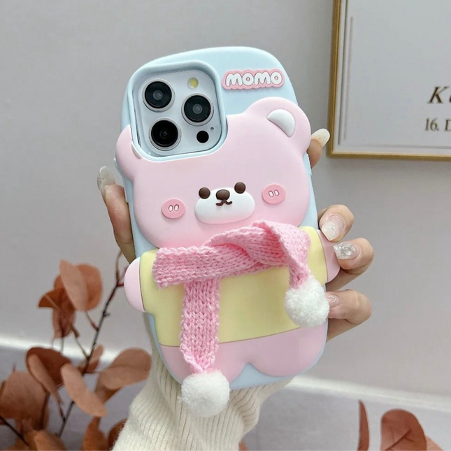 3D Silicone Bear Case