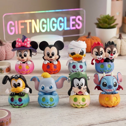Cute Halloween Mini Figures Set – Spooky Characters Pumpkin Collectibles
