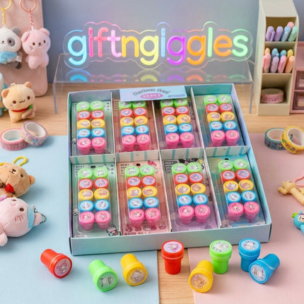 Cute Sanrio  Seal Stamp Set – Vibrant Self-Inking Stamps for DIY Crafts & Stationery