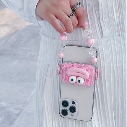 Kawaii Flip Mirror Universal Stand with Crystal Bracelet