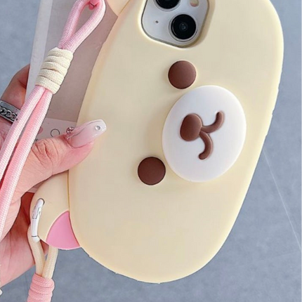 Bear Faced Silicone Case with Strap