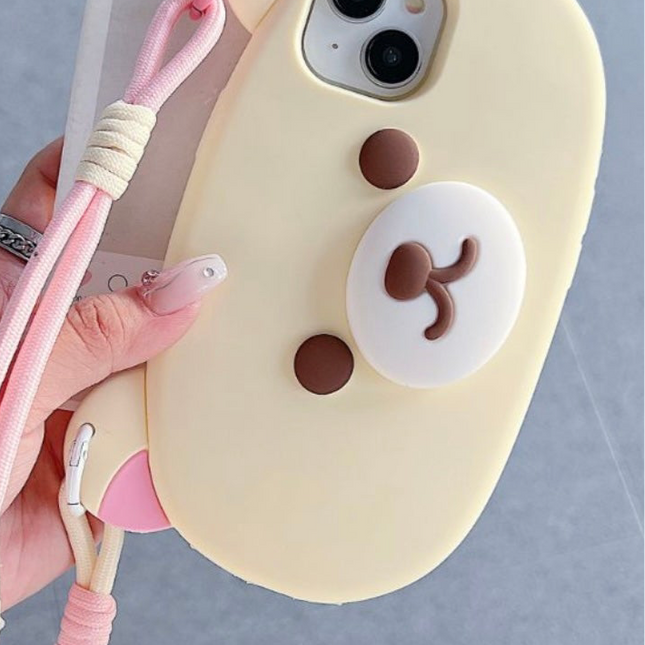Bear Faced Silicone Case with Strap