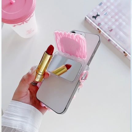 Kawaii Flip Mirror Universal Stand with Crystal Bracelet