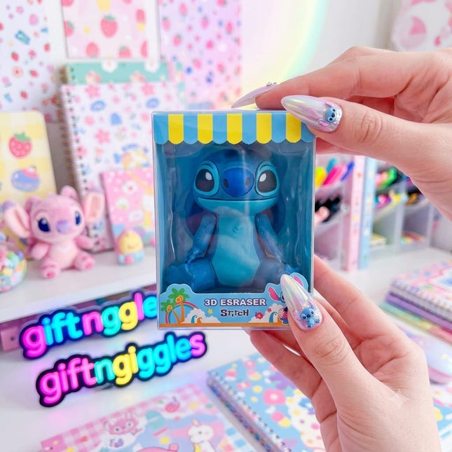 3D Cute Stitch Figurine Eraser – Kawaii Collectible Rubber Eraser for School & Office Supplies