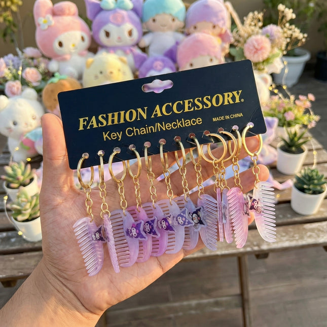 Kuromi Comb Zip Charm